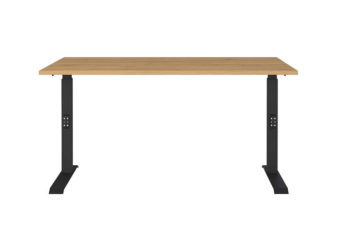 Schreibtisch Bürotisch höhenverstellbar in Wildeichefarben