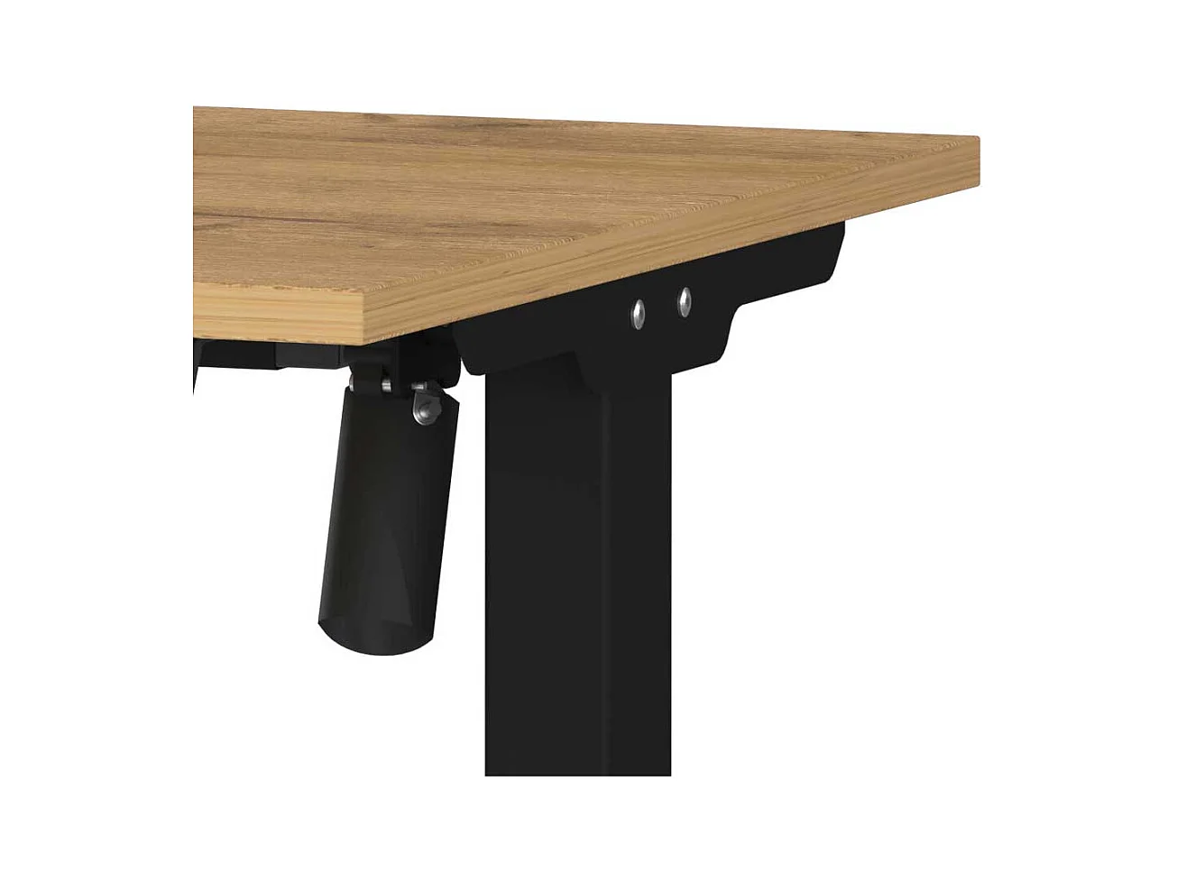 Schreibtisch Höhenverstellbarer Schreibtisch in Wildeichefarben und Schwarz