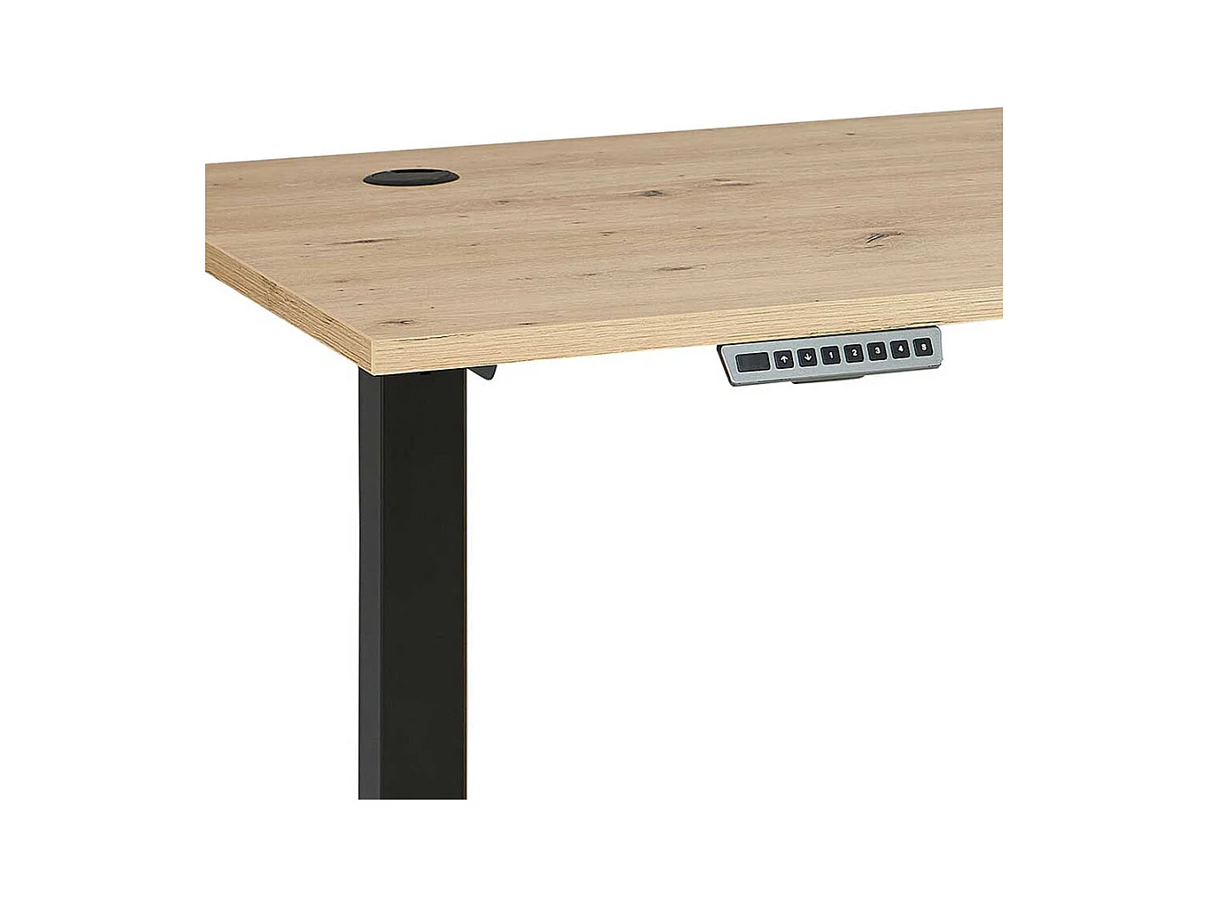 Edv Tisch höhenverstellbar in Wildeichefarben T Gestell aus Metall