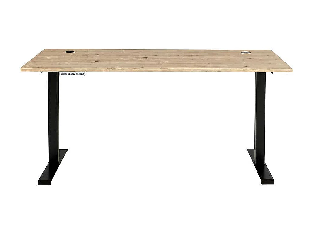 Edv Tisch höhenverstellbar in Wildeichefarben T Gestell aus Metall