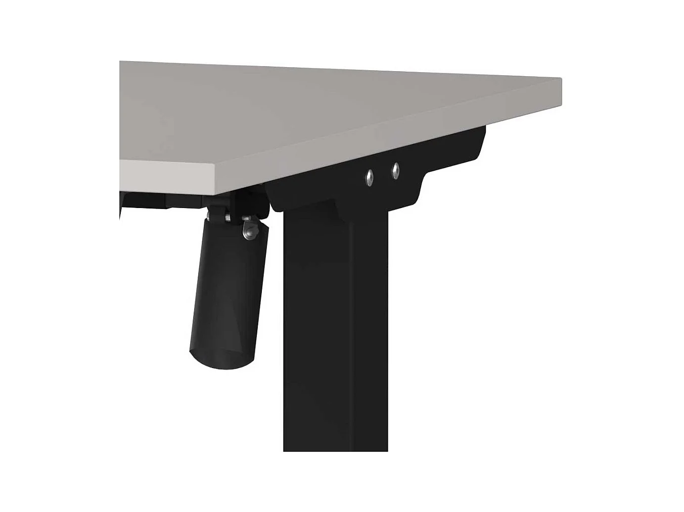 Schreibtisch Höhenverstellbarer Schreibtisch in Hellgrau melaminbeschichtet