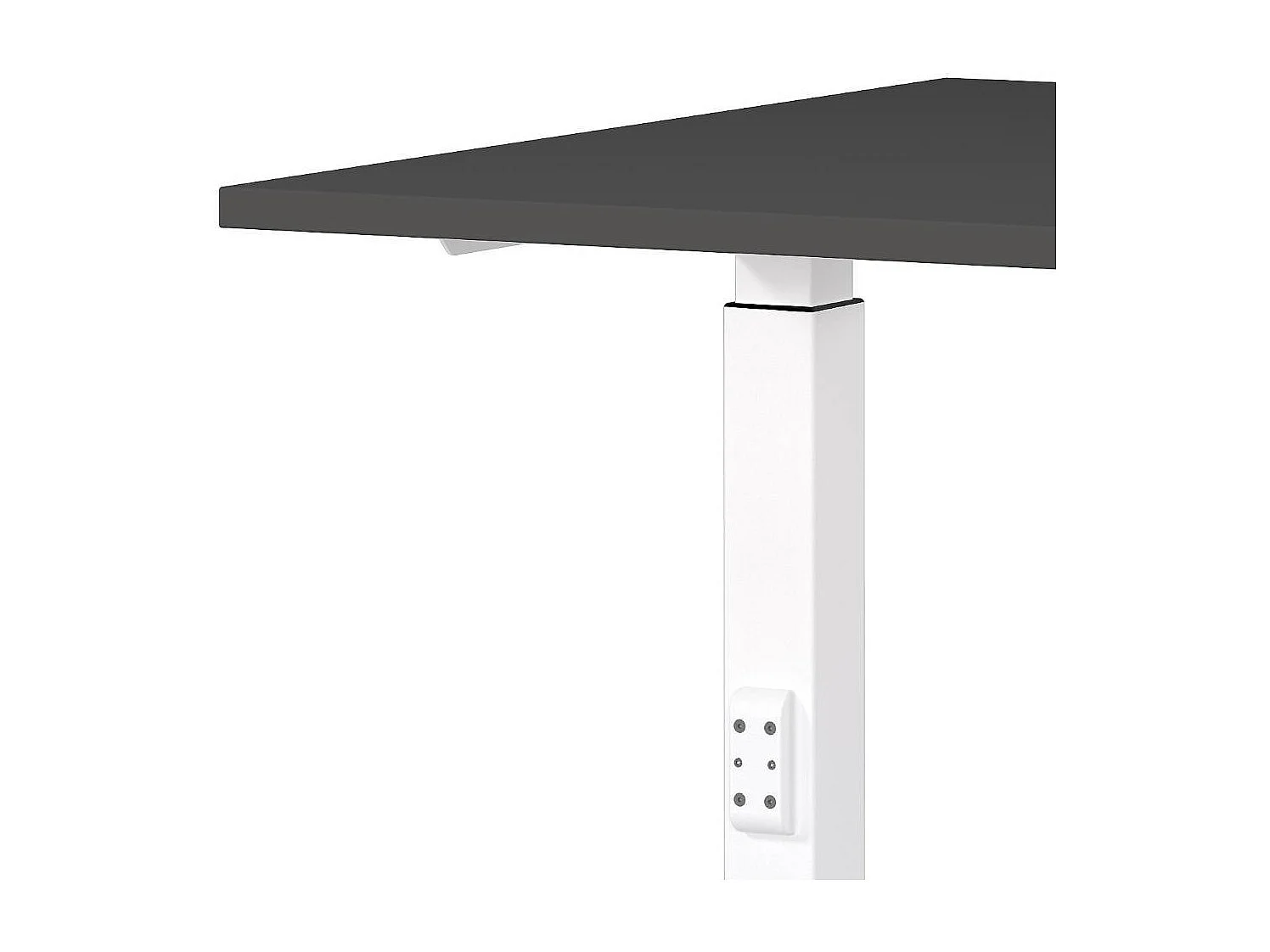 Schreibtisch Höhenverstellbarer Schreibtisch in Weiß und Dunkelgrau