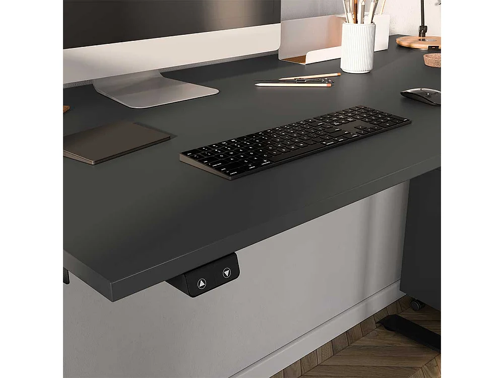 Schreibtisch Bürotisch in modernem Design höhenverstellbar (zweiteilig)