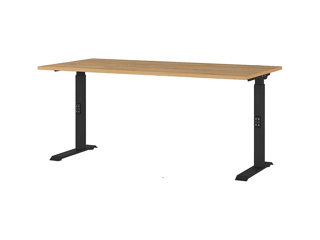 Edv Tisch Höhenverstellbarer Schreibtisch 80 cm tief mit T Gestell (zweiteilig)