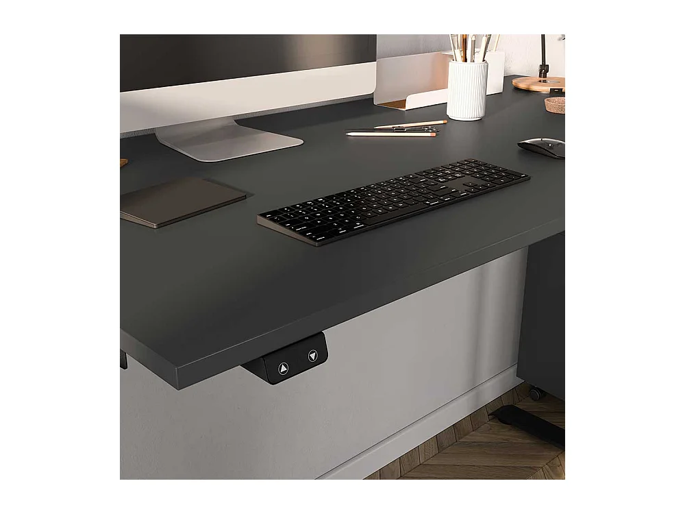 Schreibtisch Bürotisch in modernem Design höhenverstellbar (zweiteilig)