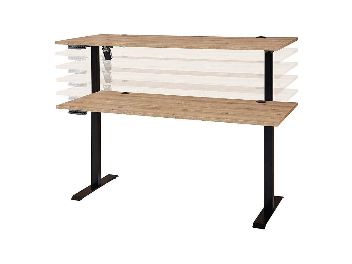 Schreibtisch mit Kabeldurchlass elektrisch höhenverstellbar
