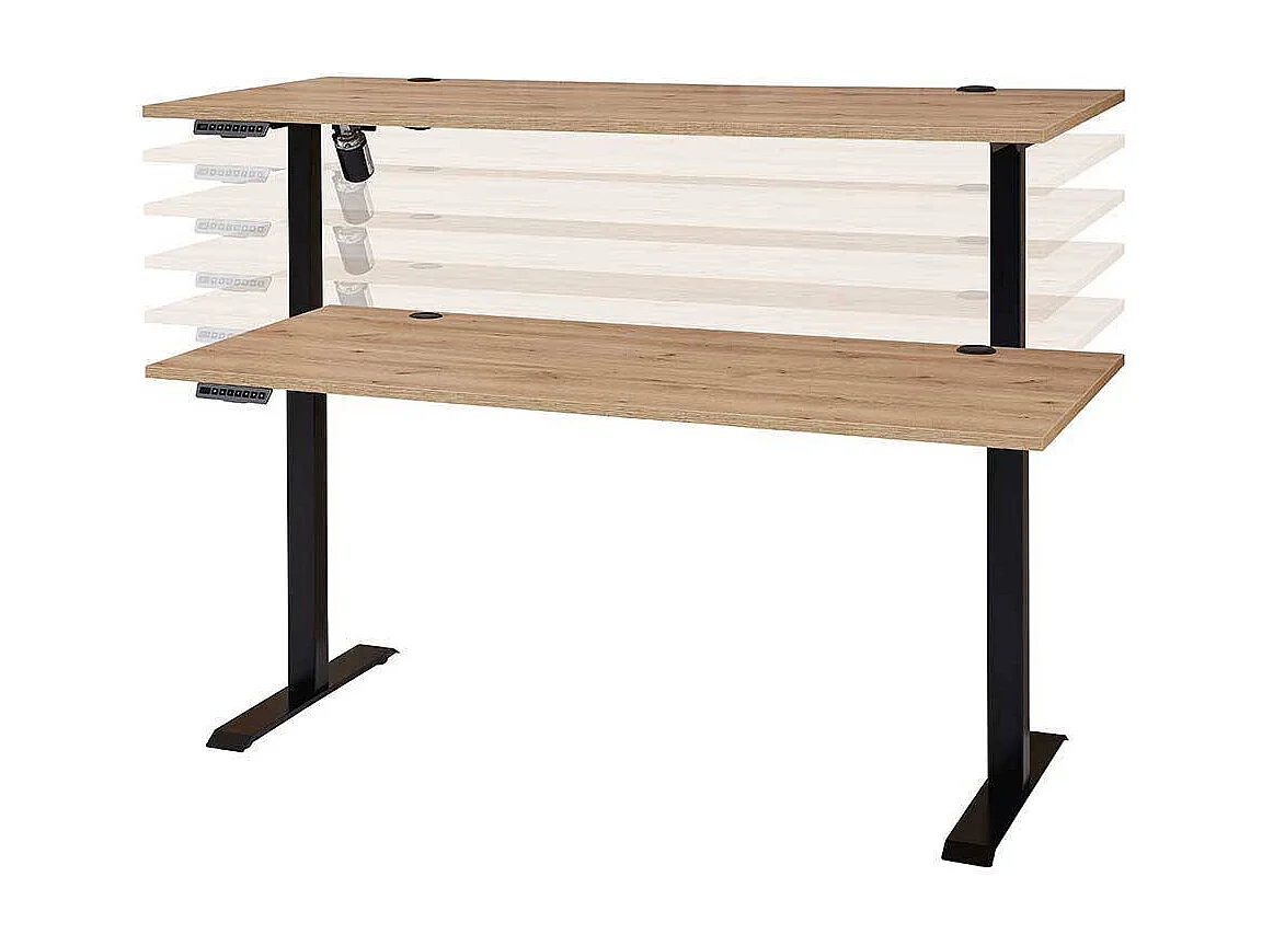Schreibtisch mit Kabeldurchlass elektrisch höhenverstellbar