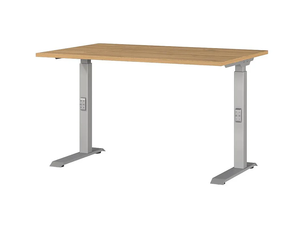 Schreibtisch Bürotisch in Wildeichefarben höhenverstellbar