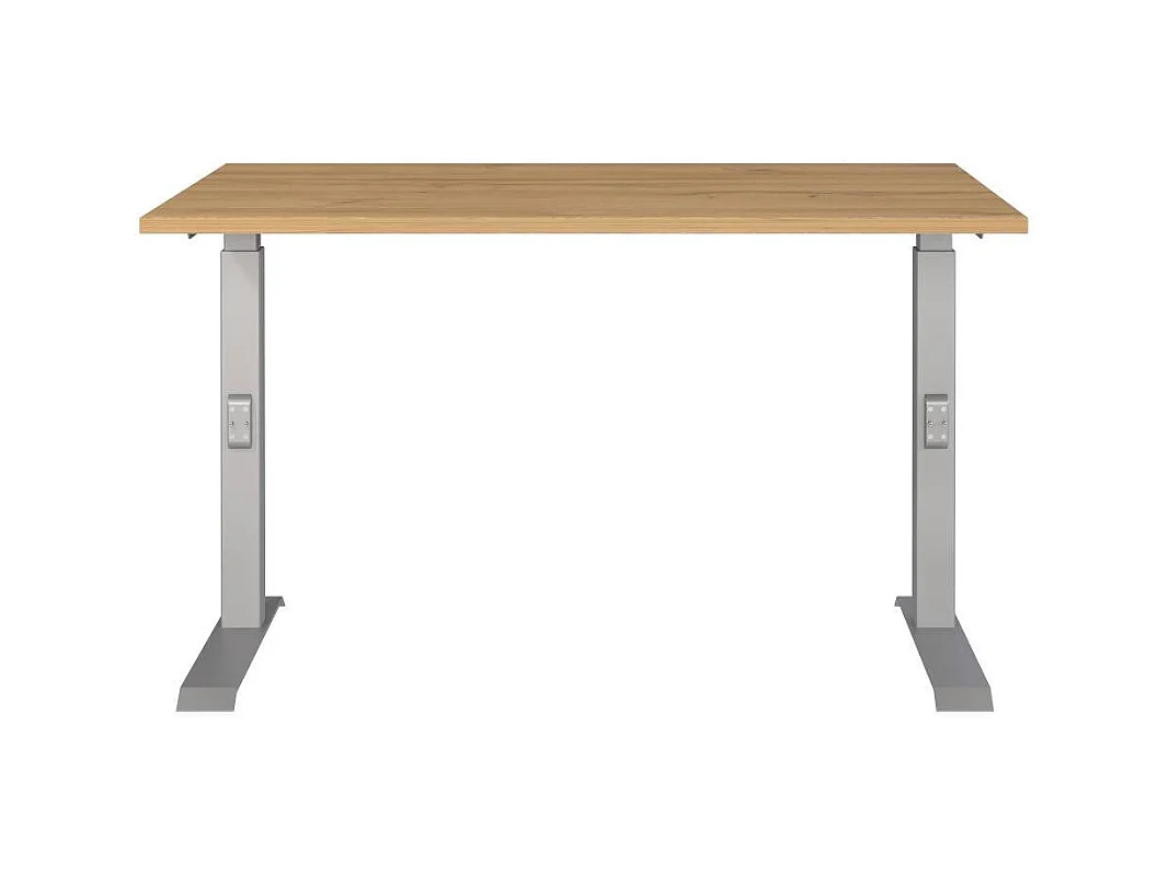 Schreibtisch Bürotisch in Wildeichefarben höhenverstellbar