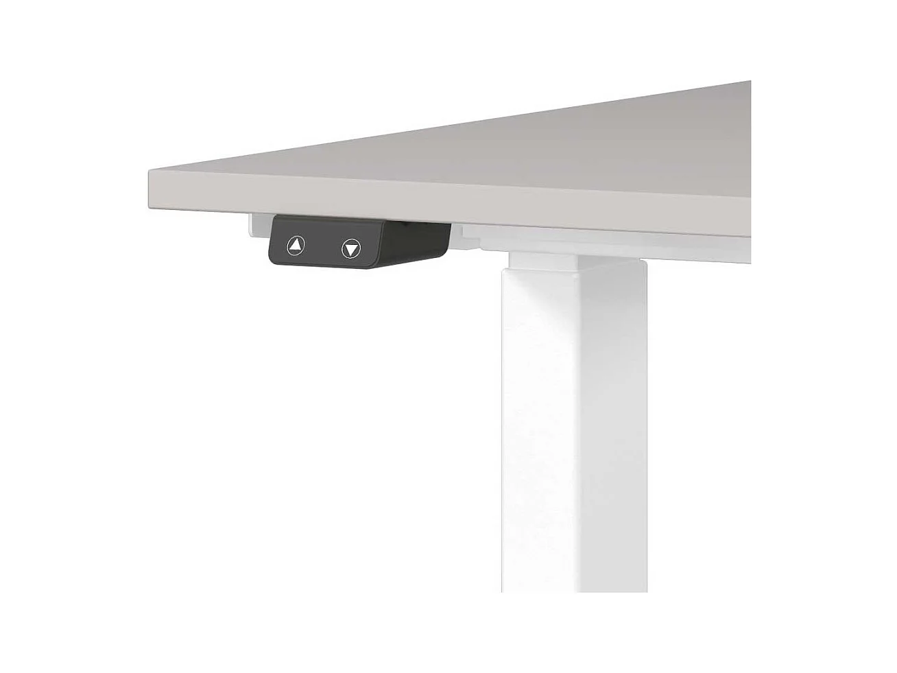 Schreibtisch Höhenverstellbarer Schreibtisch in Weiß und Hellgrau