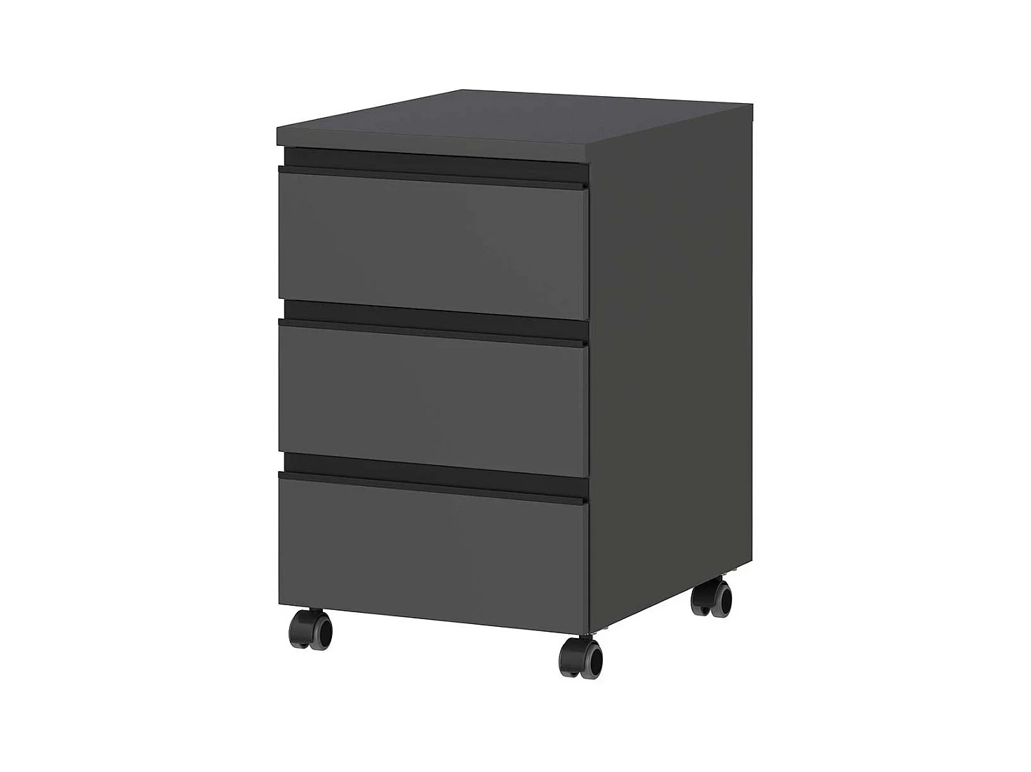 Höhenverstellbarer Schreibtisch Bürotisch 80 cm tief mit Rollcontainer (zweiteilig)