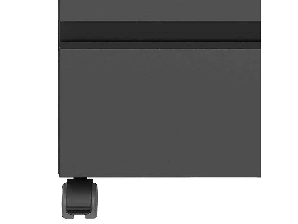 Höhenverstellbarer Schreibtisch Bürotisch 80 cm tief mit Rollcontainer (zweiteilig)