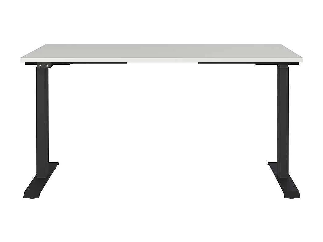 Höhenverstellbarer Schreibtisch Büroschreibtisch in Schwarz und Lichtgrau