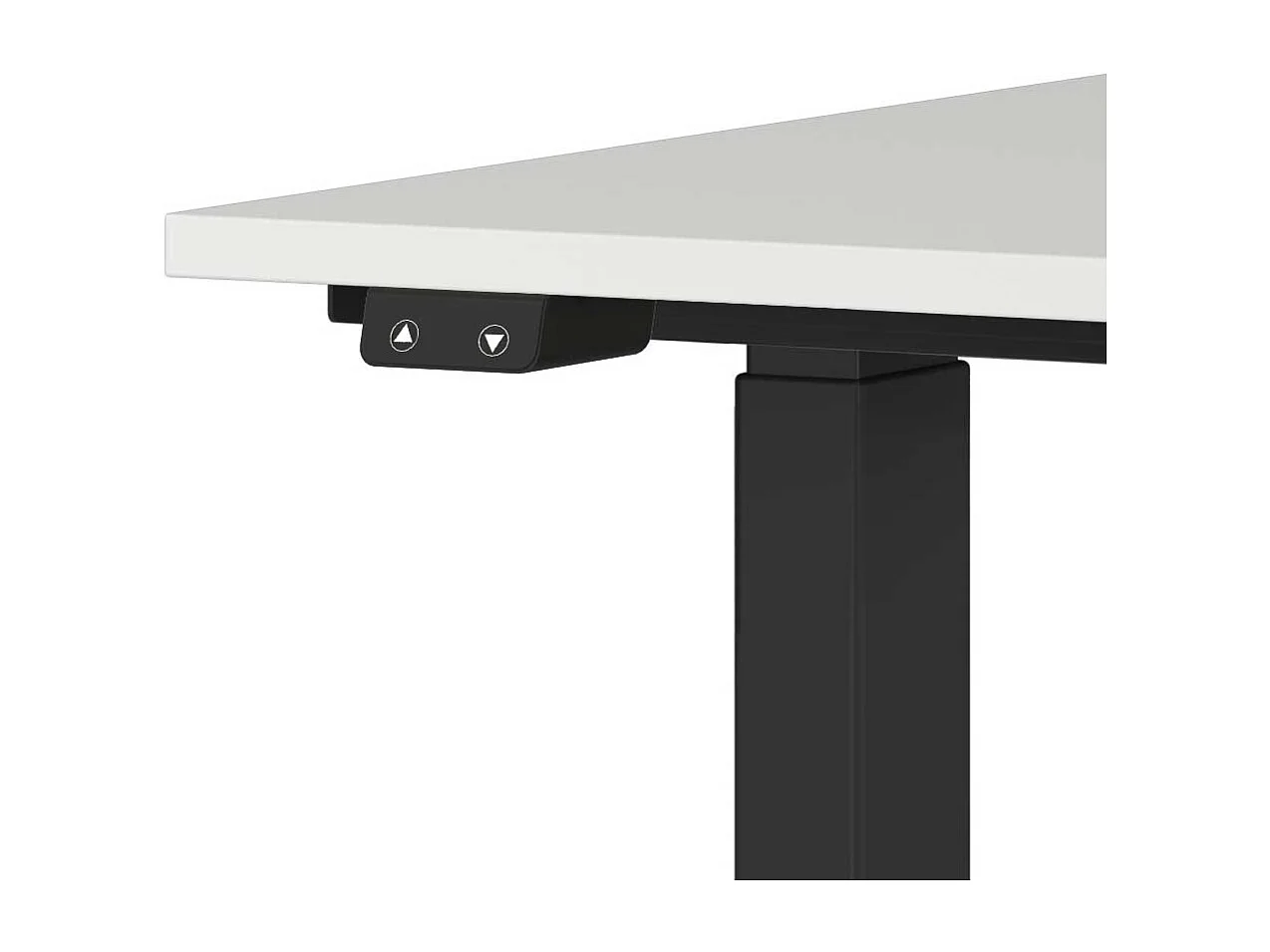 Höhenverstellbarer Schreibtisch Büroschreibtisch in Schwarz und Lichtgrau