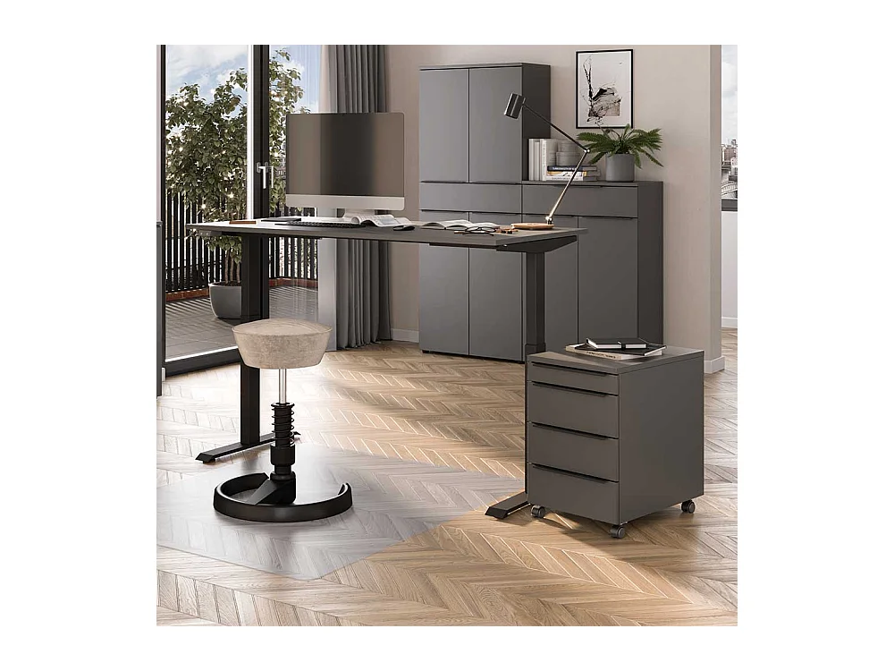 Schreibtisch Bürotisch in modernem Design höhenverstellbar (zweiteilig)