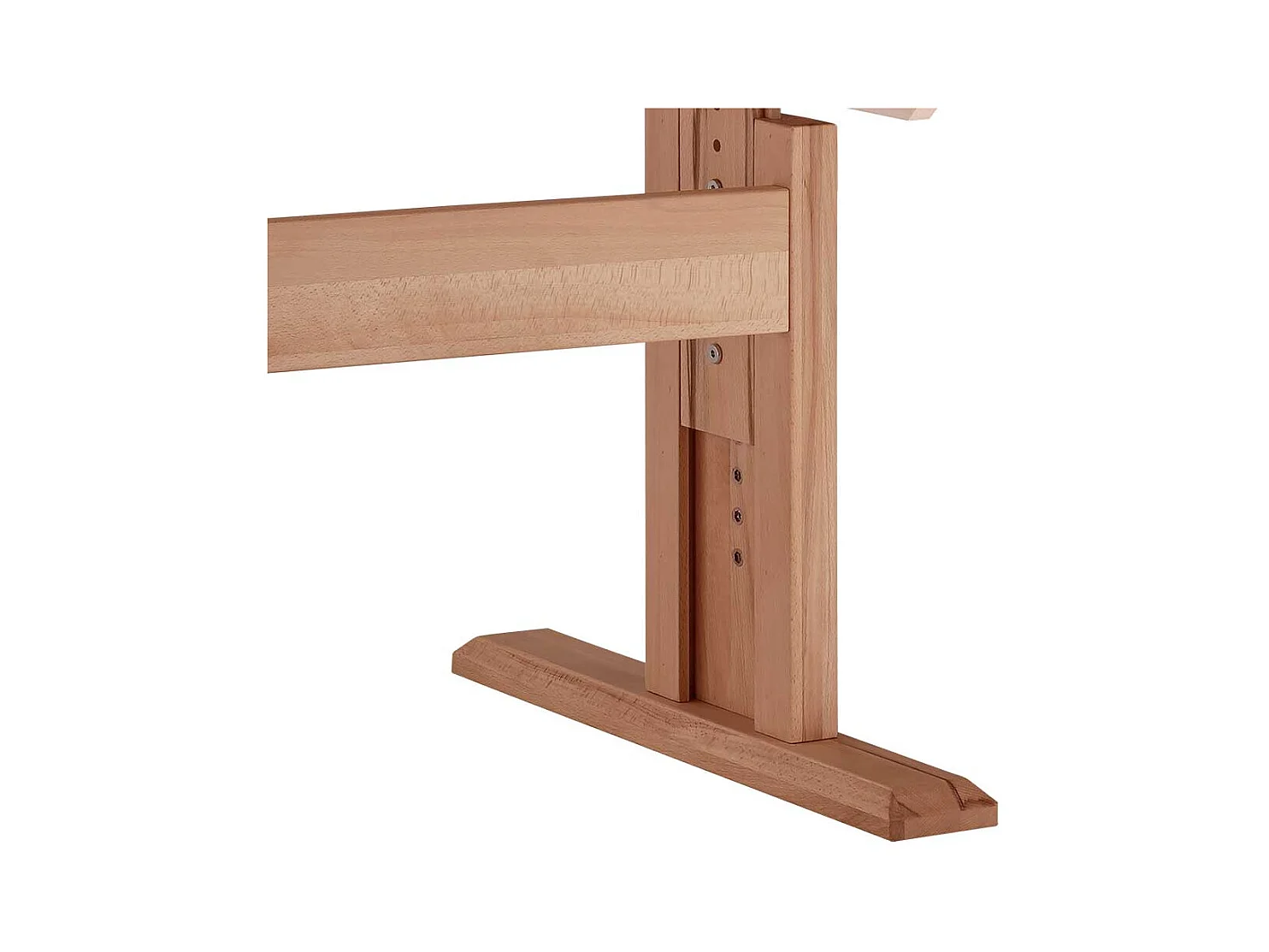 Schreibtisch Buche geölt per Raster höhenverstellbar 80 cm tief