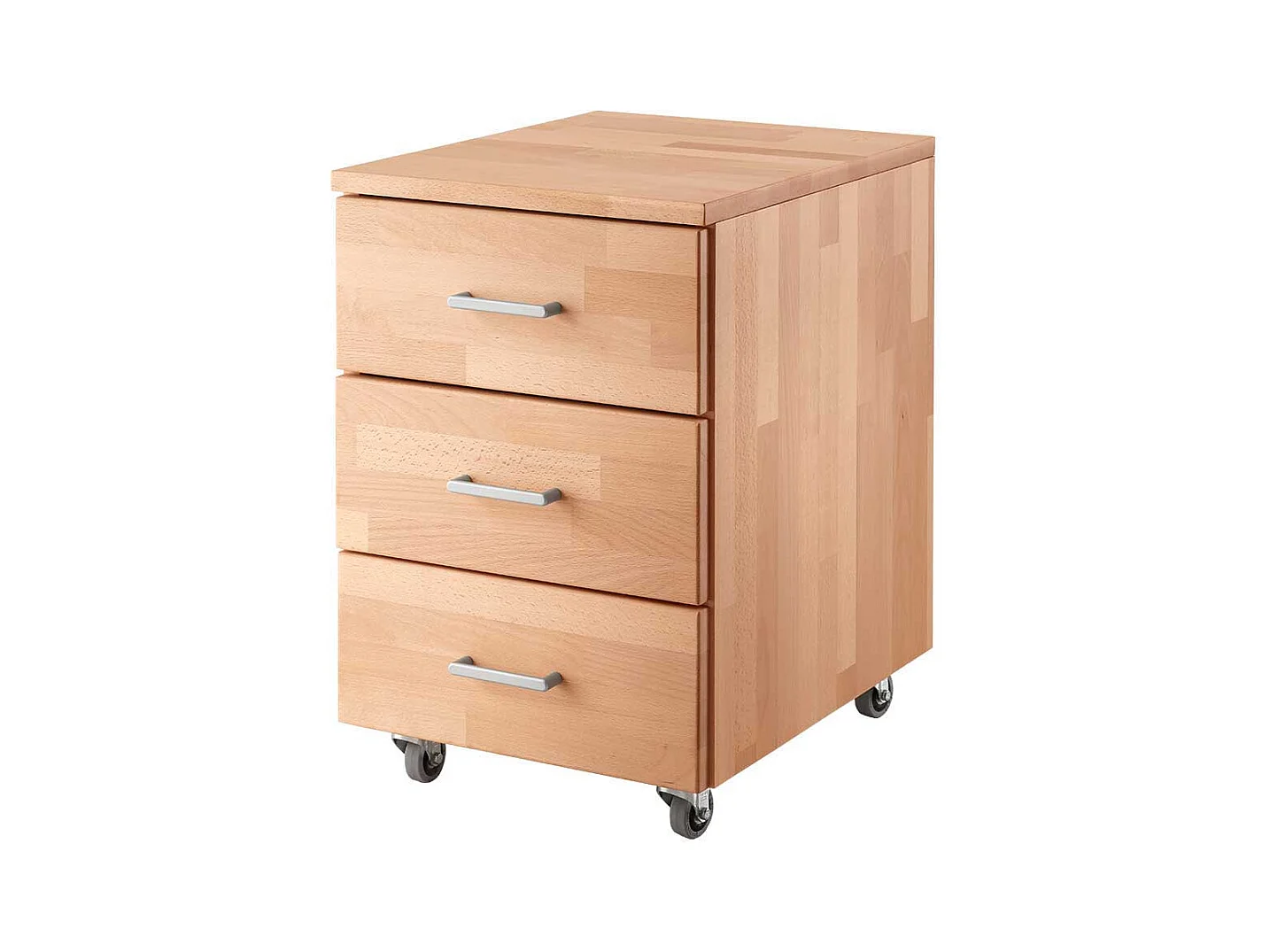 Schreibtisch Buche geölt per Raster höhenverstellbar 80 cm tief