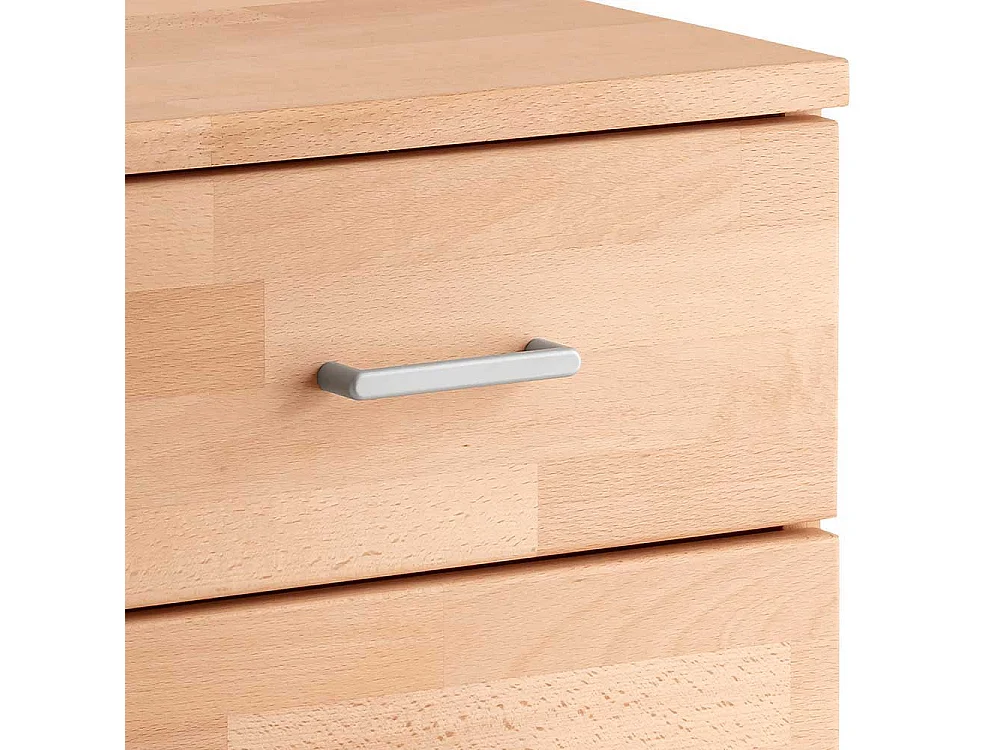 Schreibtisch Buche geölt per Raster höhenverstellbar 80 cm tief