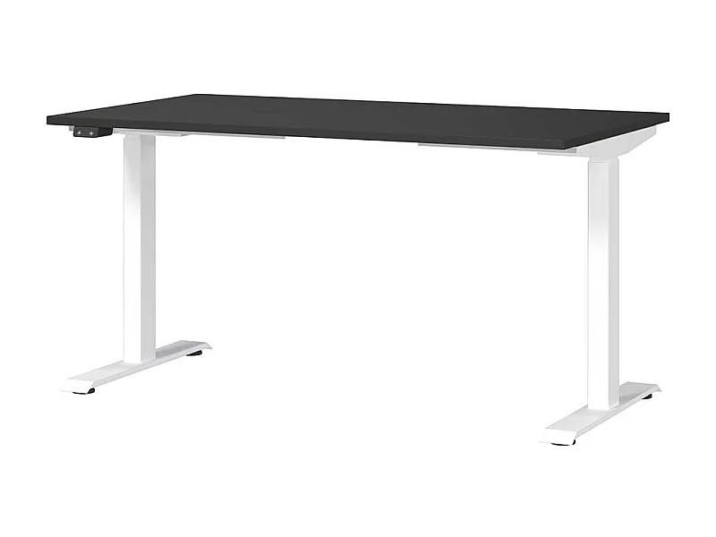 Schreibtisch Höhenverstellbarer Schreibtisch in Weiß und Dunkelgrau