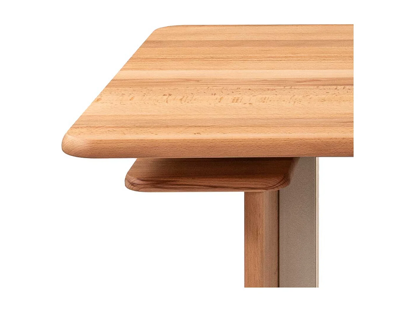 Massiver Multifunktionstisch in Kernbuche höhenverstellbar