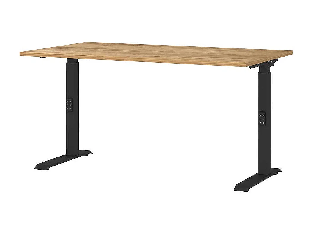 Schreibtisch Büroschreibtisch höhenverstellbar mit T Gestell