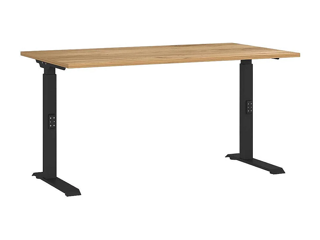 Schreibtisch Büroschreibtisch höhenverstellbar mit T Gestell
