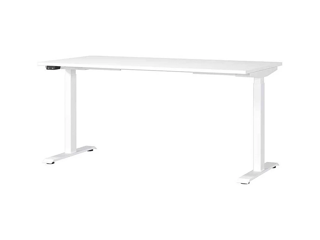 Bürotisch höhenverstellbarer Schreibtisch in modernem Design - Weiß