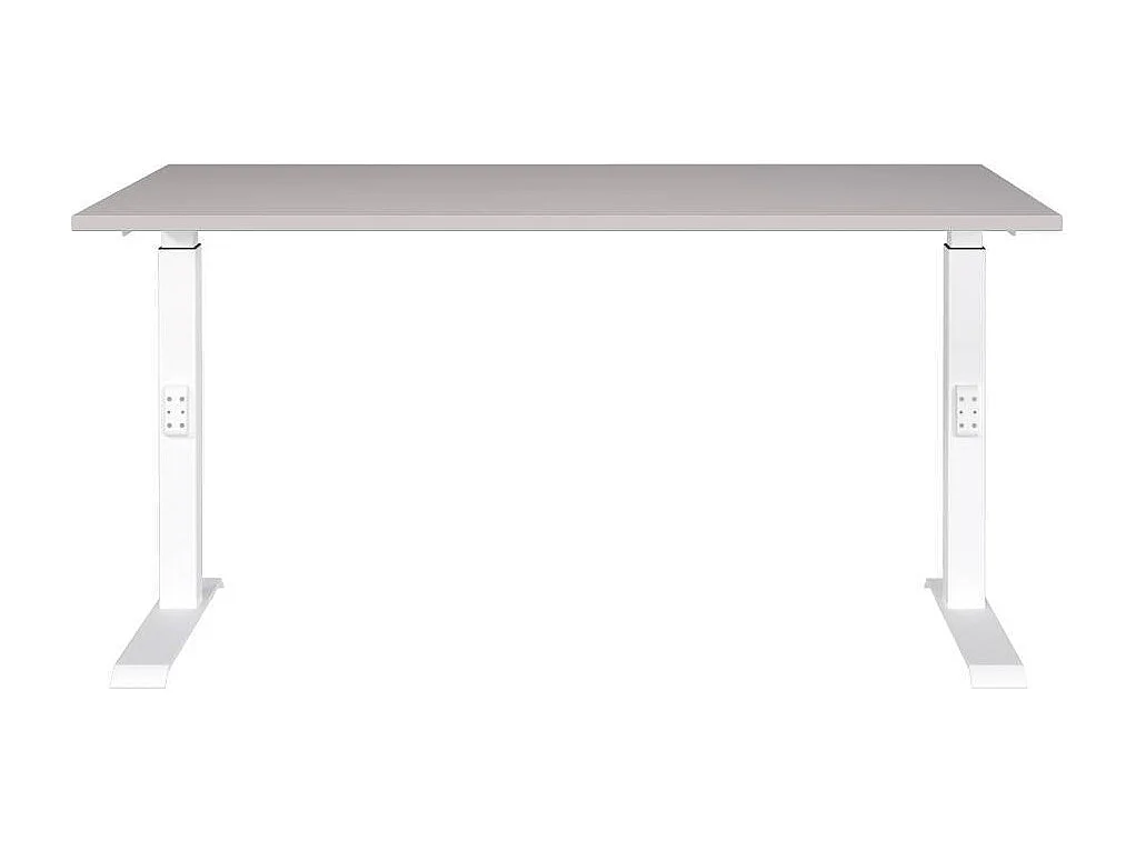 Schreibtisch Bürotisch in Weiß und Hellgrau