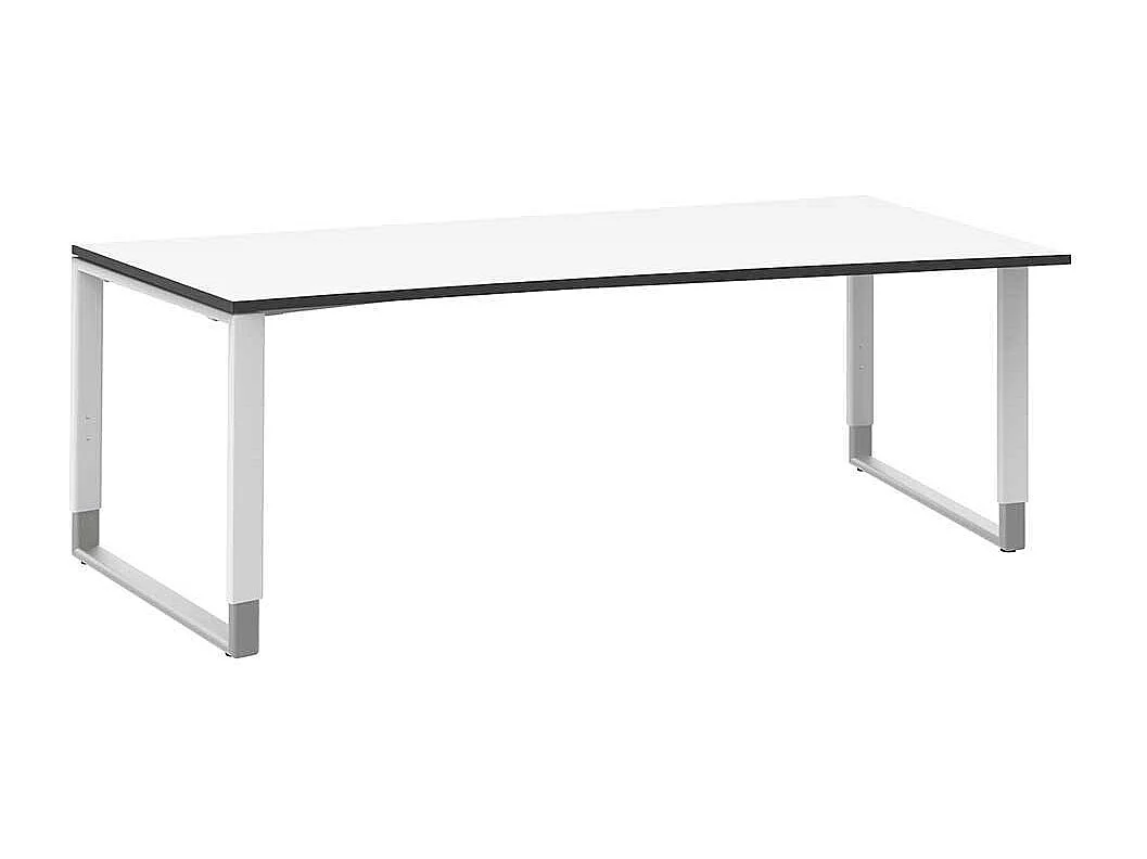 Computertisch in Wei� h�henverstellbar