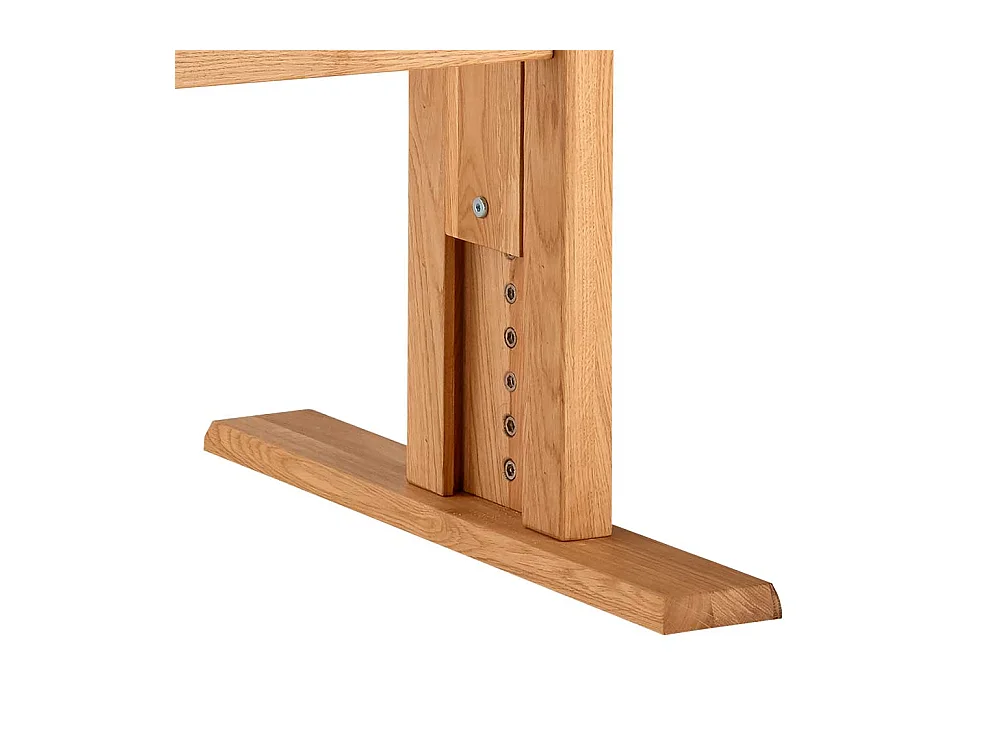 Büroschreibtisch Wildeiche per Raster höhenverstellbar optionaler Rollcontainer