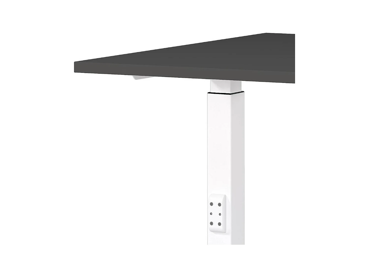 Schreibtisch Höhenverstellbarer Schreibtisch in Weiß und Dunkelgrau