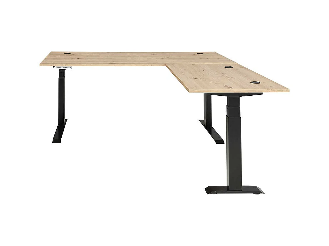 Eck Computertisch höhenverstellbar 185 cm breit und 177 cm tief