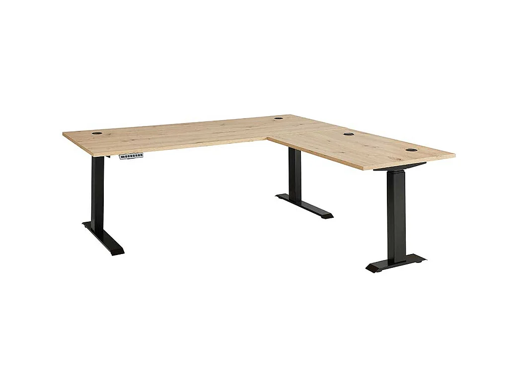 Eck Computertisch höhenverstellbar 185 cm breit und 177 cm tief