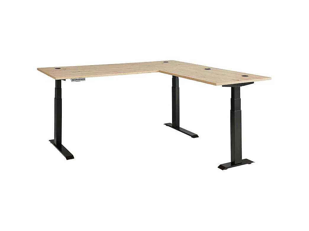 Eck Computertisch höhenverstellbar 185 cm breit und 177 cm tief