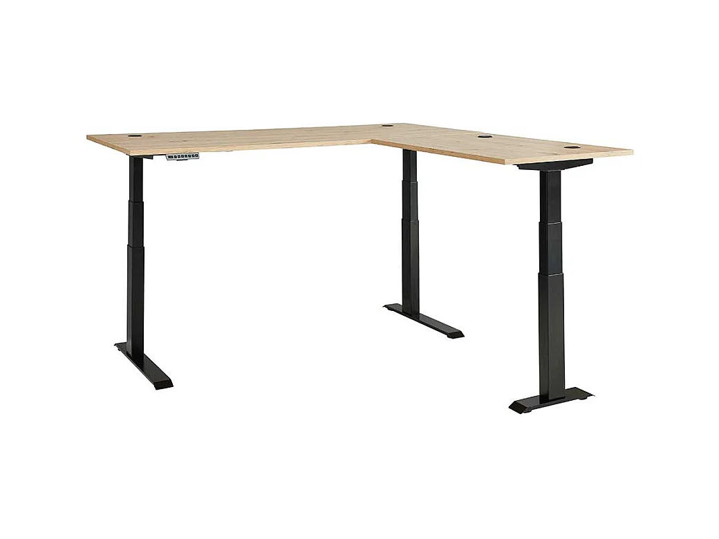 Eck Computertisch höhenverstellbar 185 cm breit und 177 cm tief