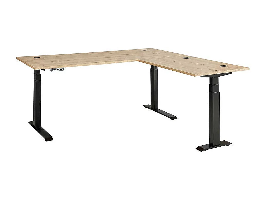 Eck Computertisch höhenverstellbar 185 cm breit und 177 cm tief