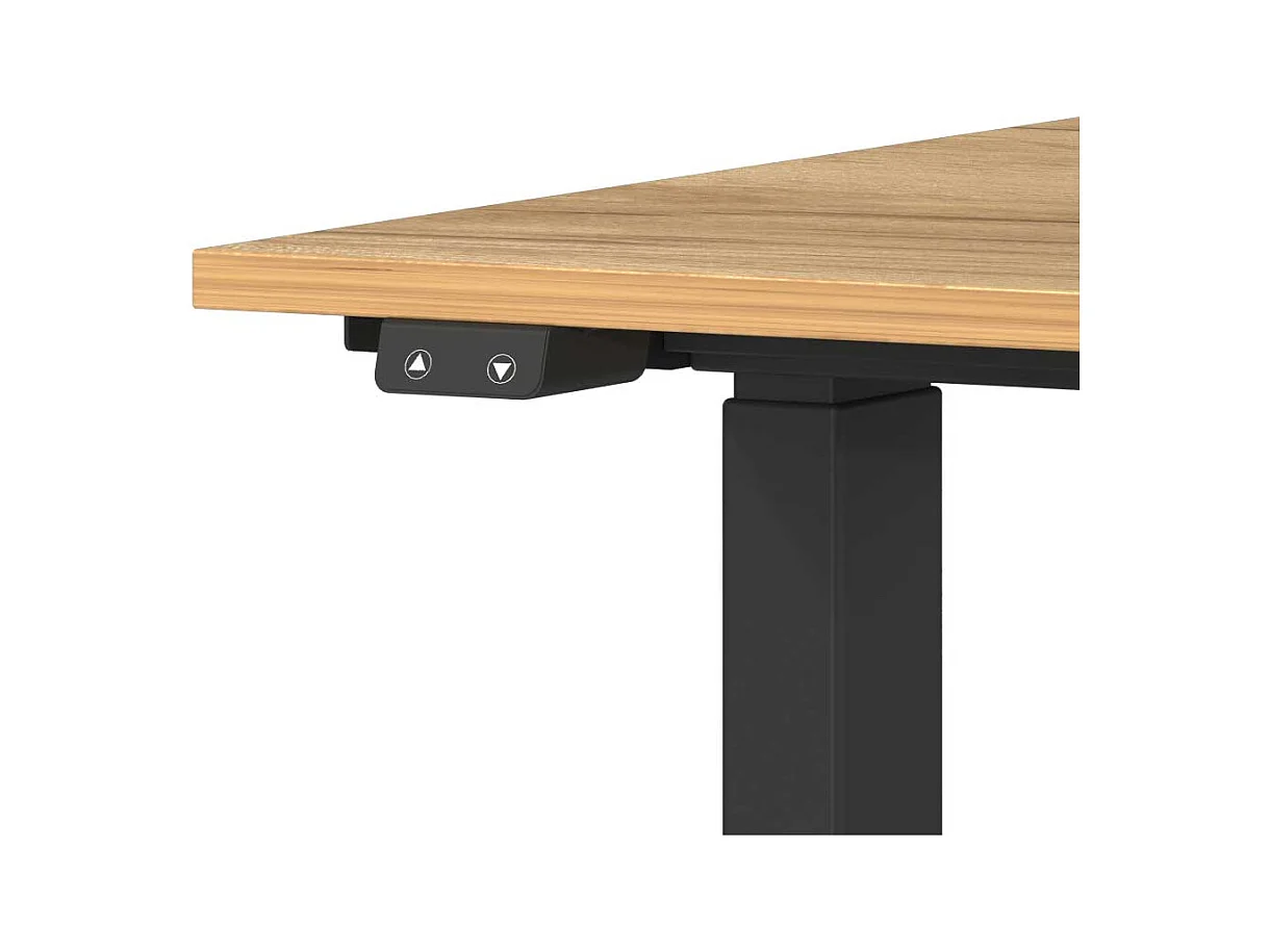 Schreibtisch Höhenverstellbarer Schreibtisch in Wildeichefarben mit T Gestell