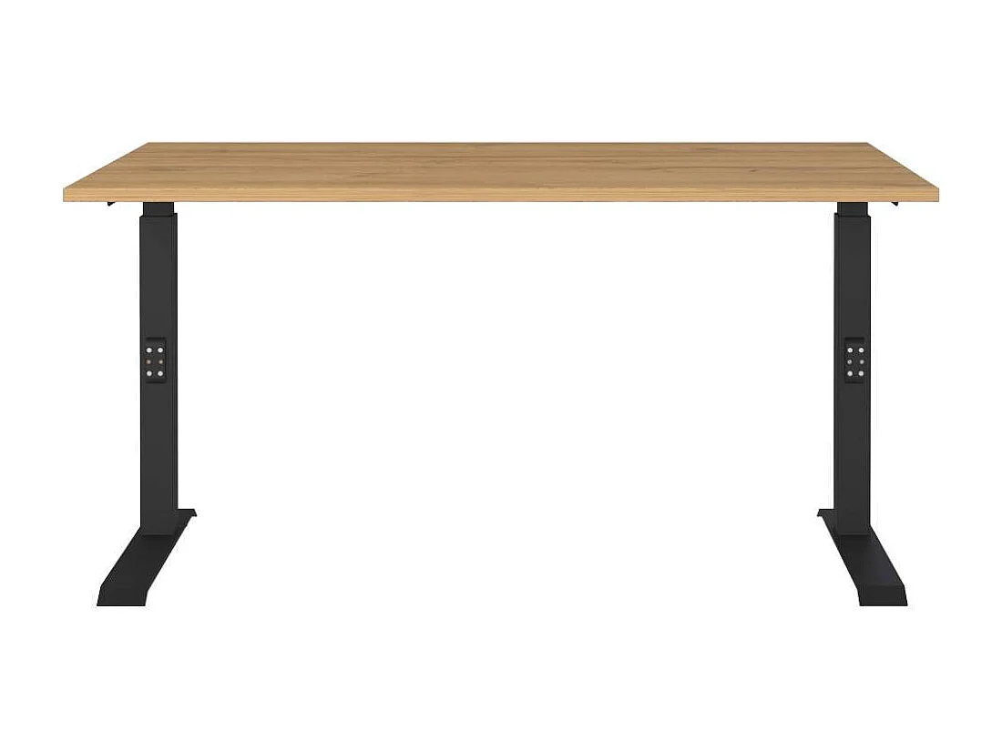 Schreibtisch Bürotisch höhenverstellbar in Wildeichefarben