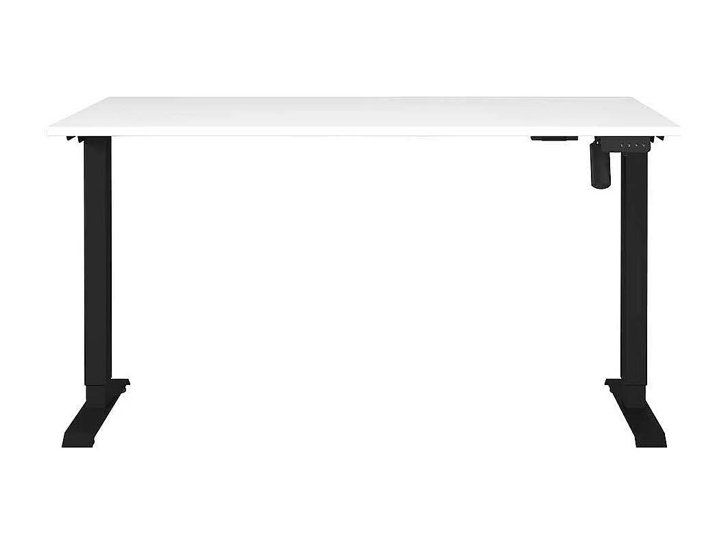 Schreibtisch Höhenverstellbarer Schreibtisch in Weiß mit stoßfesten ABS Kanten