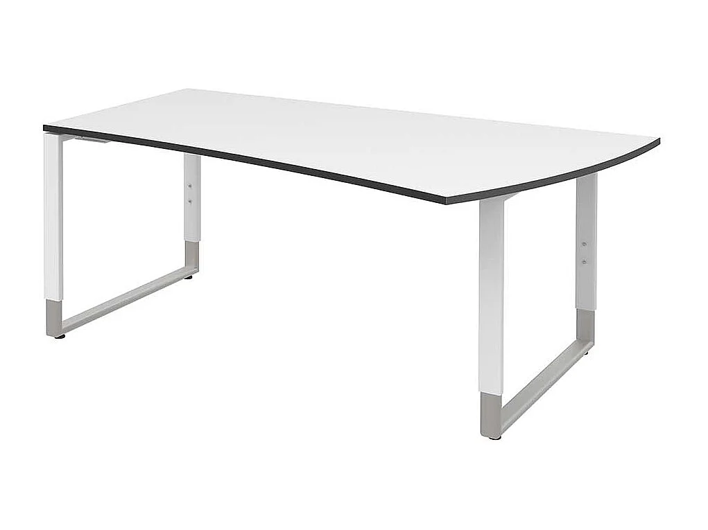 H�henverstellbarer B�rotisch in Wei� 180 cm breit