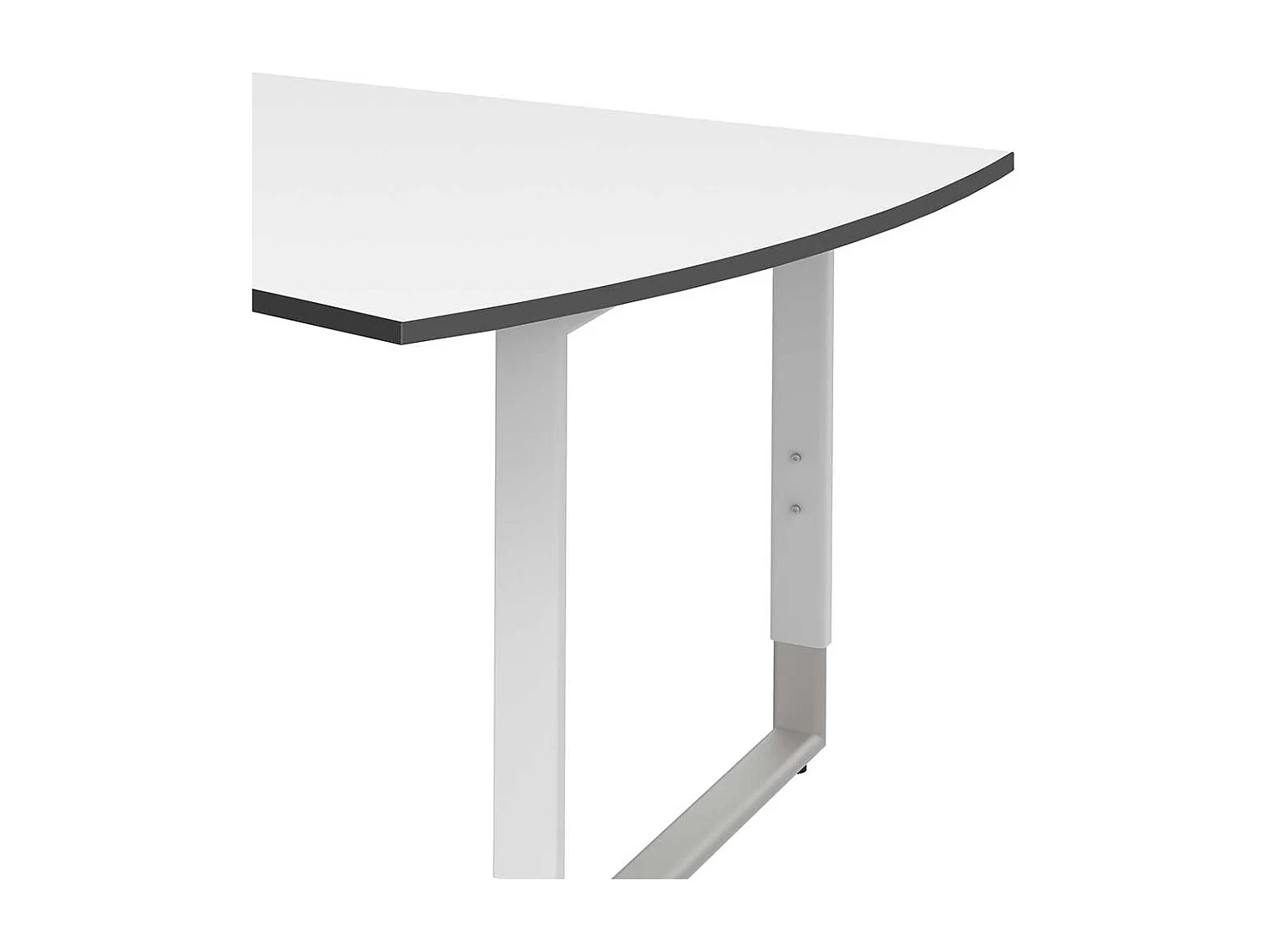 H�henverstellbarer B�rotisch in Wei� 180 cm breit