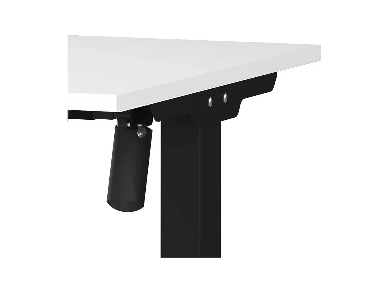 Schreibtisch Höhenverstellbarer Schreibtisch in Weiß mit stoßfesten ABS Kanten