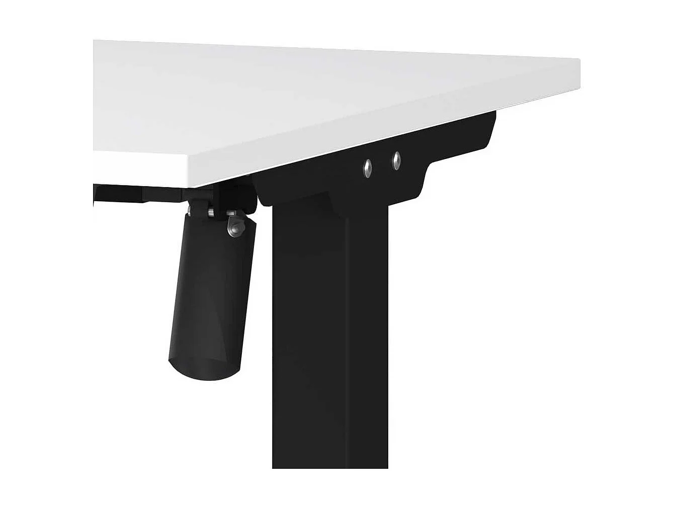 Schreibtisch Höhenverstellbarer Schreibtisch in Weiß mit stoßfesten ABS Kanten