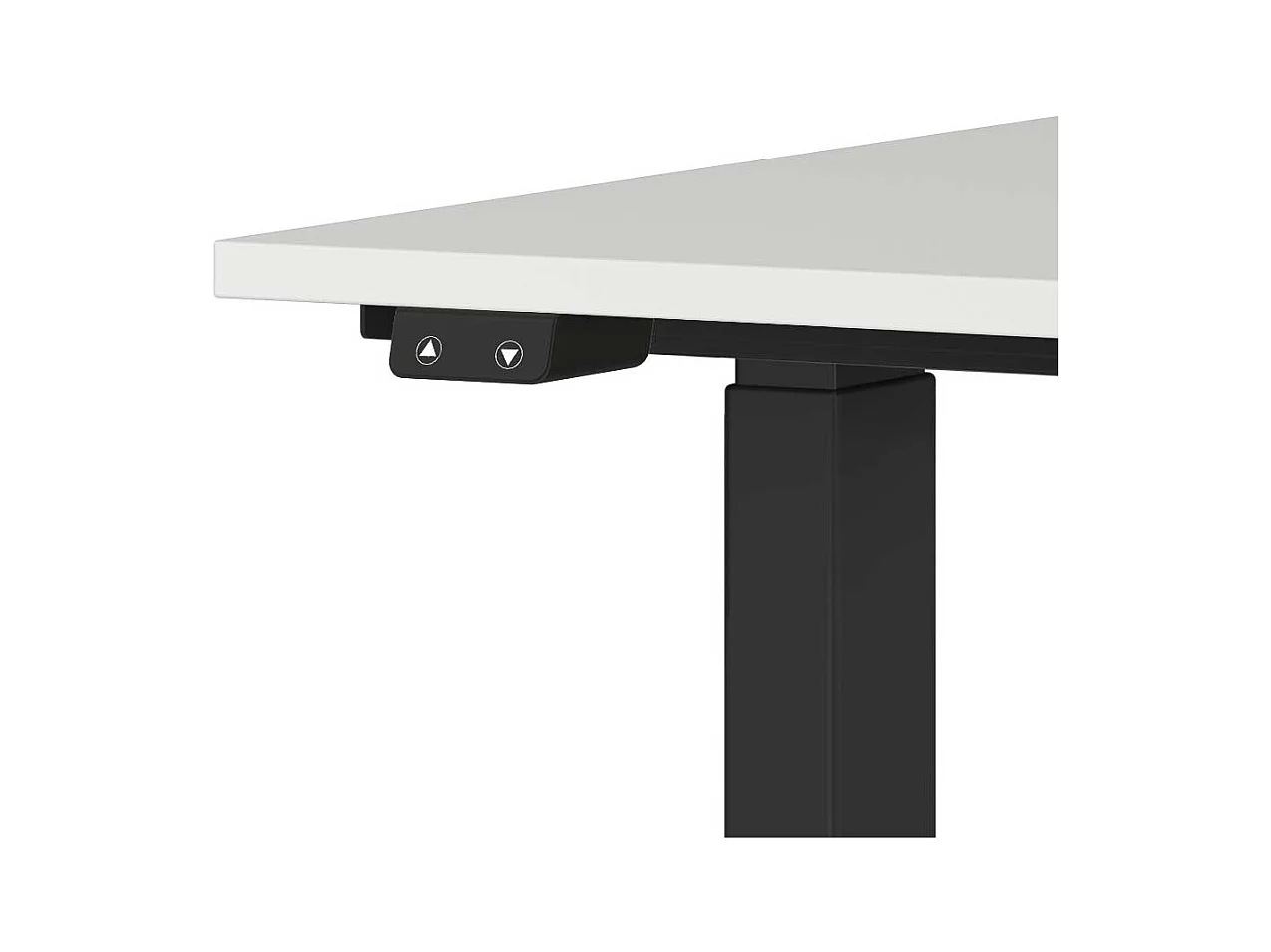 Höhenverstellbarer Schreibtisch Büroschreibtisch in Schwarz und Lichtgrau