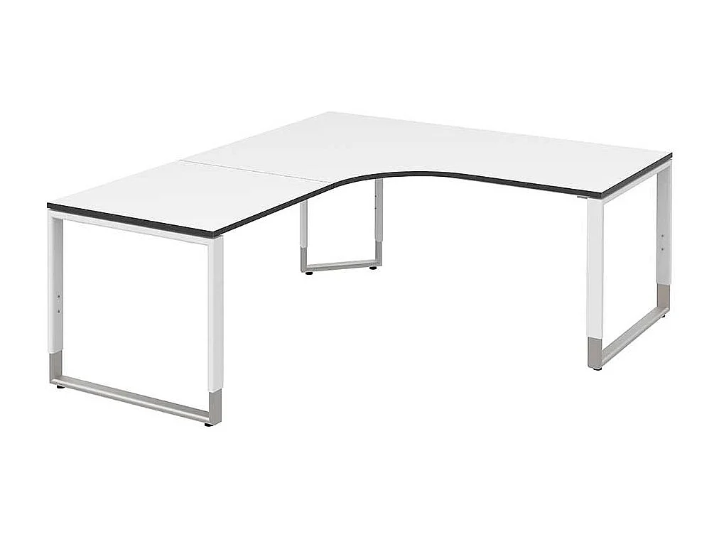 Eckschreibtisch in Wei� h�henverstellbar