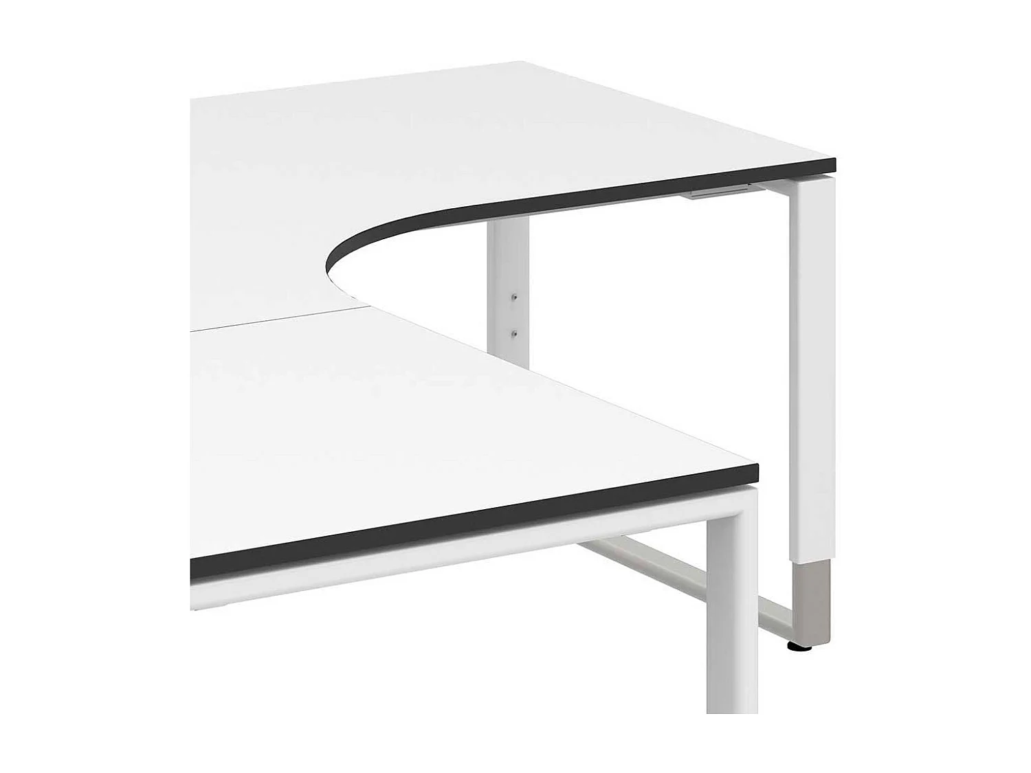 Eckschreibtisch in Wei� h�henverstellbar