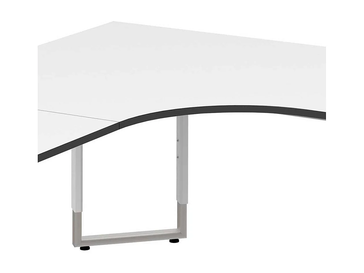 Eckschreibtisch in Wei� h�henverstellbar