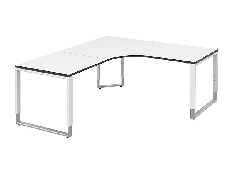 Eckschreibtisch in Wei� h�henverstellbar