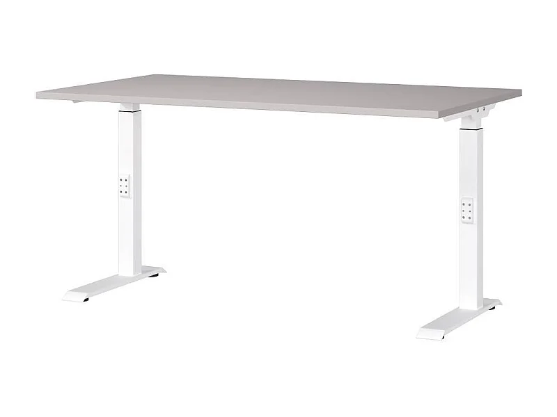 Schreibtisch Bürotisch in Weiß und Hellgrau