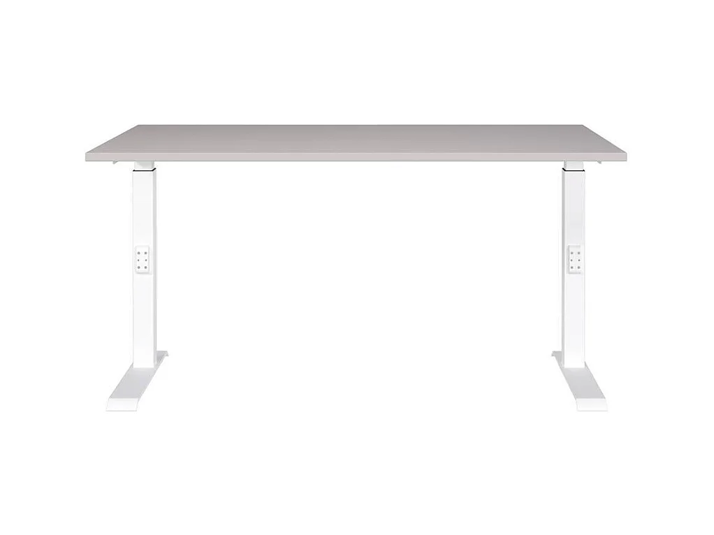 Schreibtisch Bürotisch in Weiß und Hellgrau